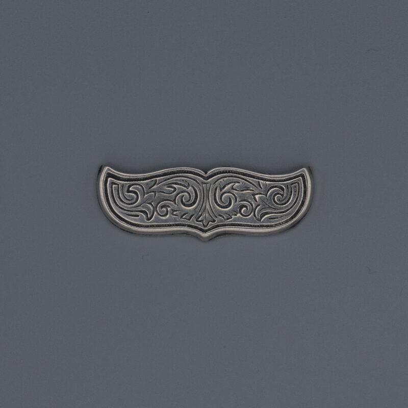 Bandende 62 silber auf grauem Grund